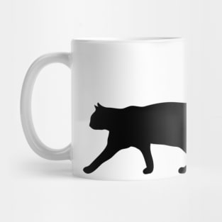 Elegant cat vector silhouette Mug